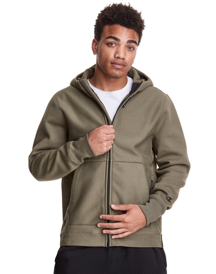 Sudadera Con Capucha Champion Hombre - Defender Series Reverse Weave® Stormshell Full Zip ( Verde Ol